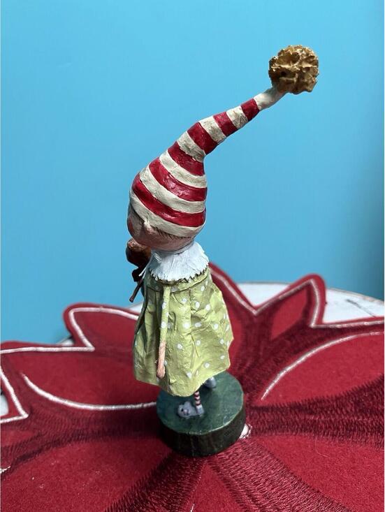 Lori Mitchell Discovering Santa Christmas Teddy Figurine Girl With Hat